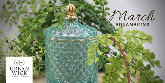 Introducing Our Keepsake Birthstone Candle Vessels - Soothing Aquamarine
