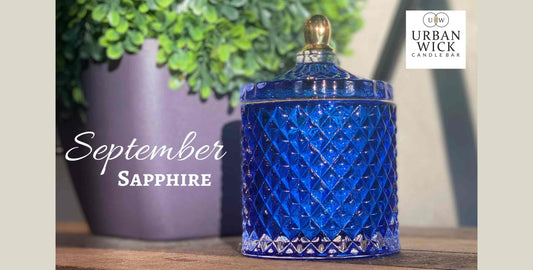 September Birthstone Candle Vessel - Stunning Sapphire